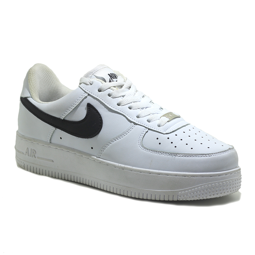 Leather Air Force 1 Sneaker for Men 1:1 Grade - White and Black - AF444	