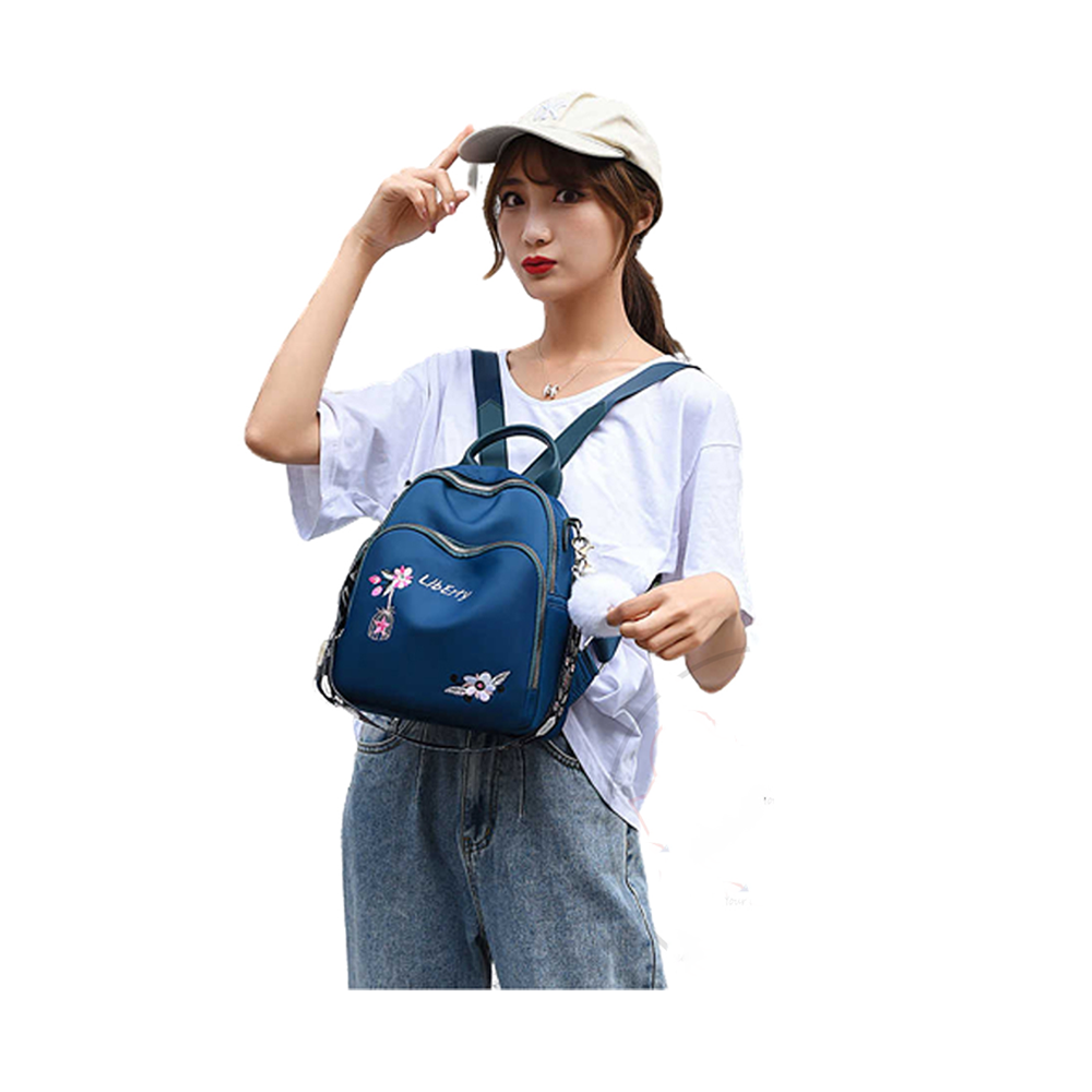 Cat Multilayer Crossbody And Shoulder School Bag For Girls - Blue - MS BAG 21