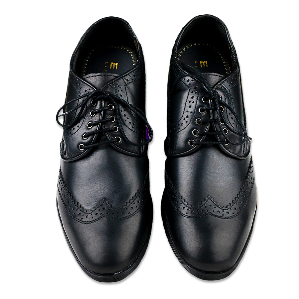 Leather Formal Shoe For Men - Black - 556090