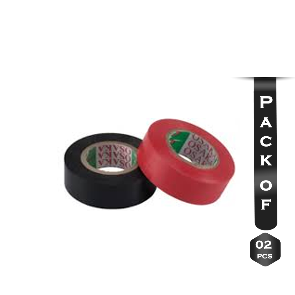 Pack of 2 Pcs Osaka PVC Tape Cricket Tape - Black and Red 