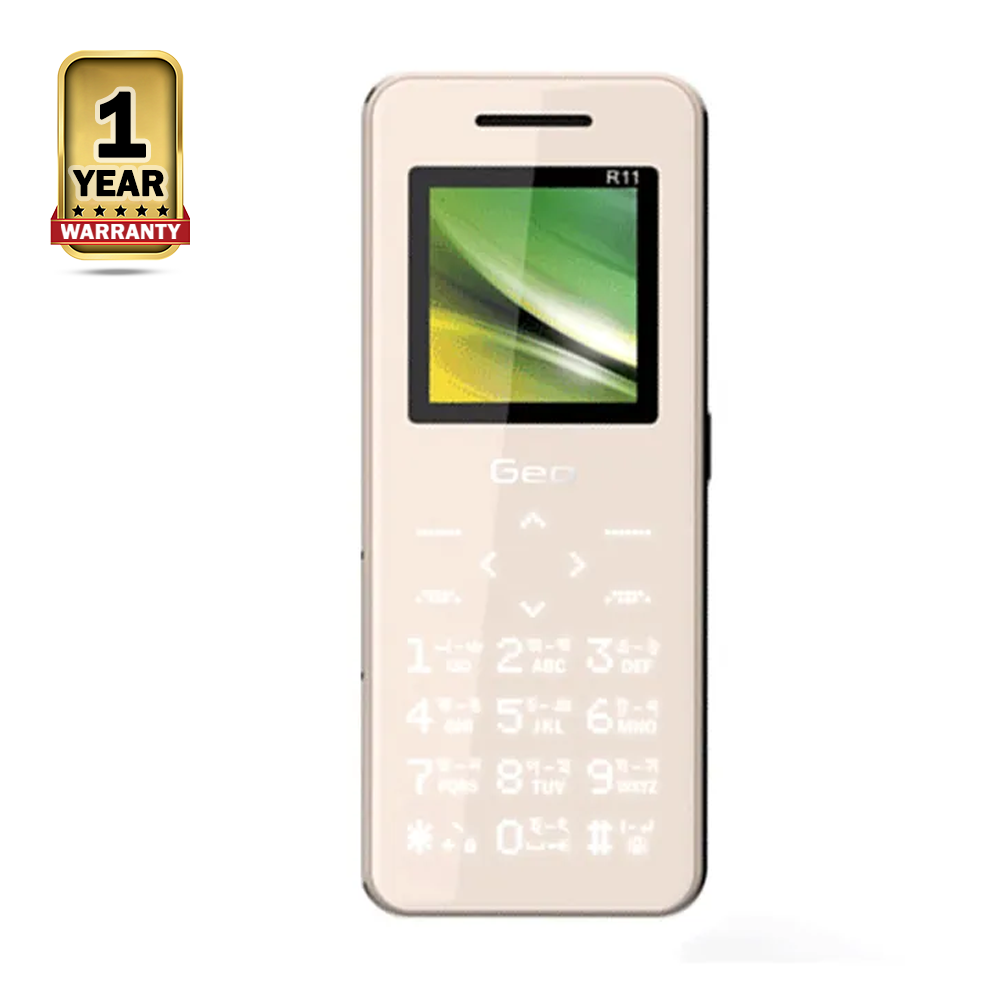 Geo R11 Ultra Slim Touch Keypad Feature Phone - Golden