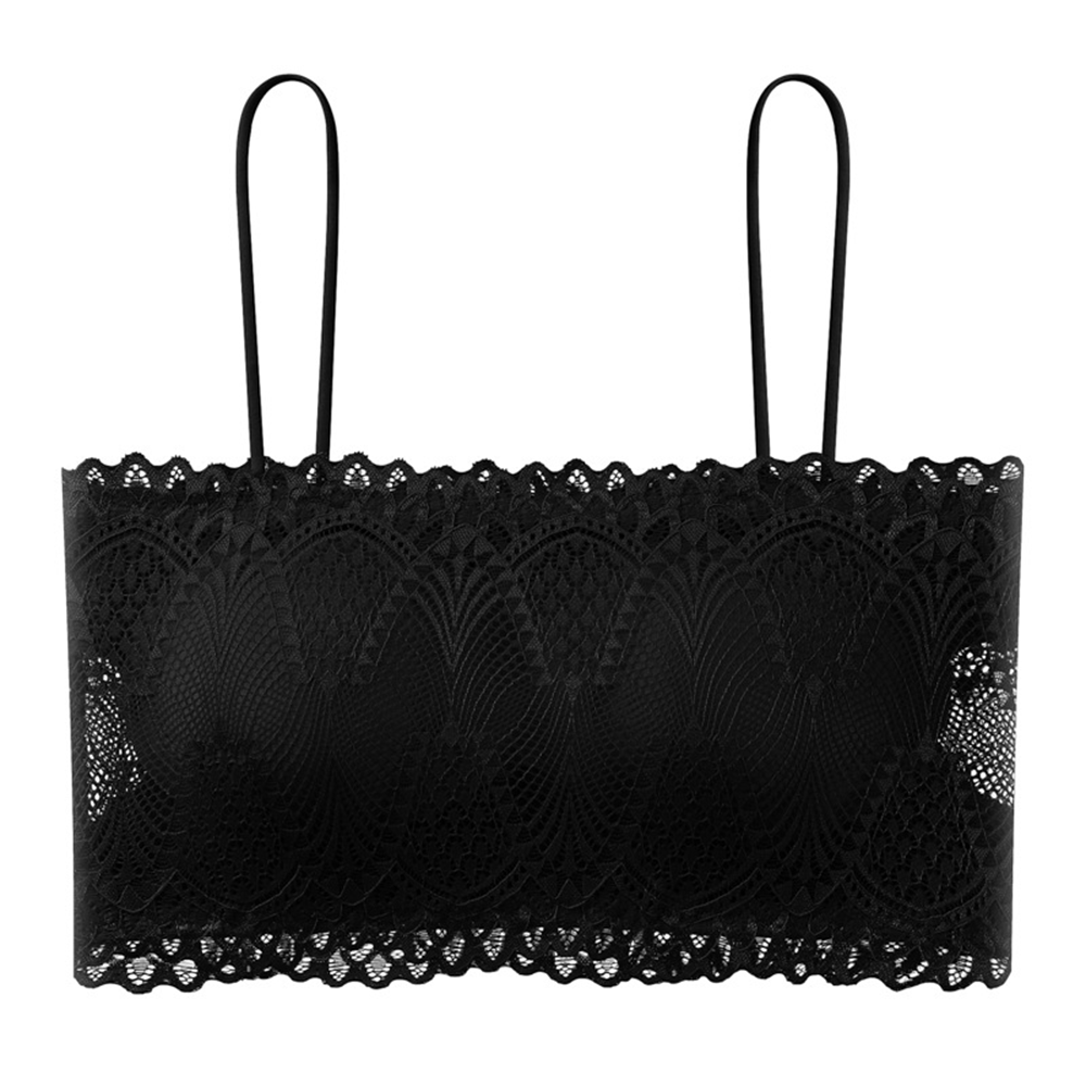 Spandex Lace Styles Standard Bra For Women - Black - DBBlack 