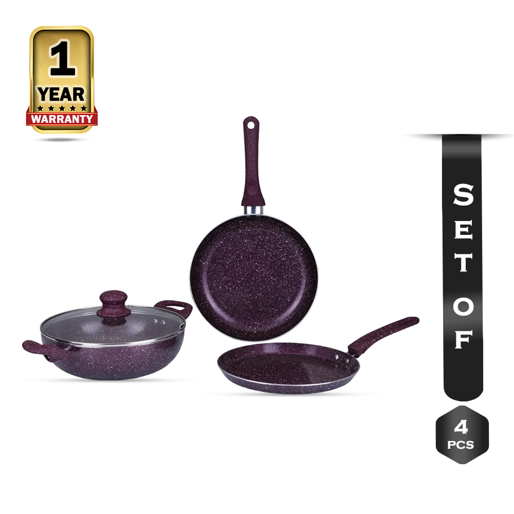 Gazi FE 2203 4C Non-Stick Cookware Set - 24 Cm - Purple
