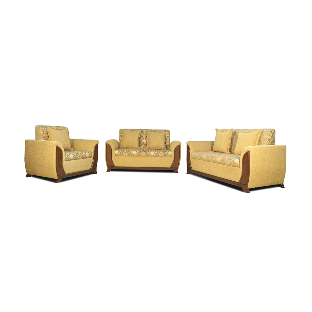 Delta Furnishers DIL-SOF-121 Beech & Veneered Process Wood Sofa - Lacquer and SantaFe