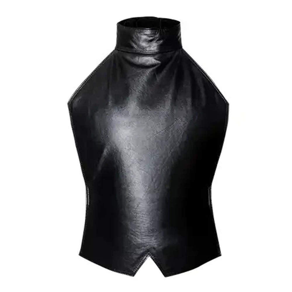 Leather Chest Guard For Men Black CH02