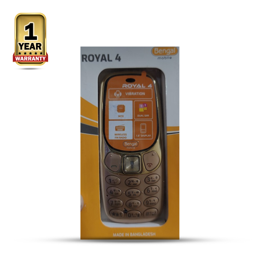 Bengal Royal 4 Slim Feature Phone - Gold