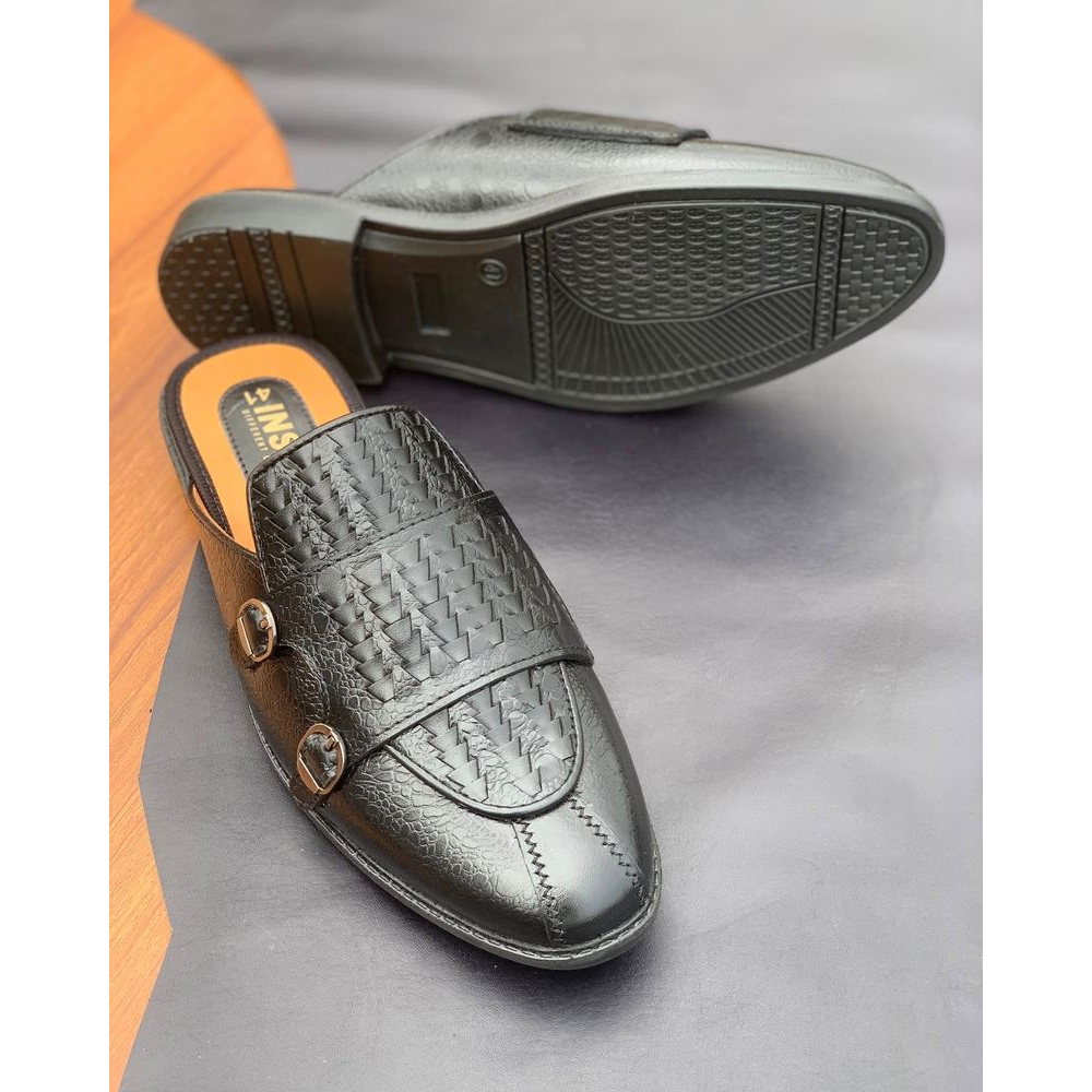 Noir Vibe Mule Shoes for Men - Black