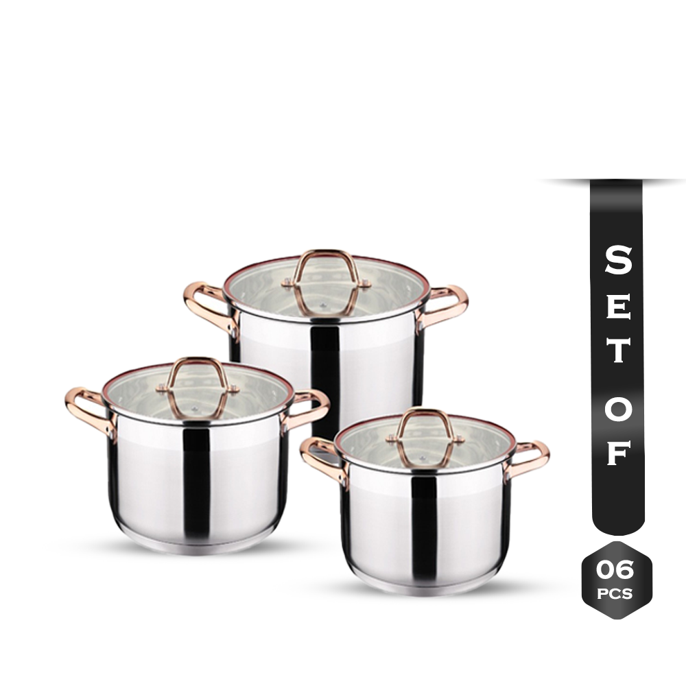 Set of 6 Pcs Kaisa Kv-6627 Villa Stainless Steel Cookware