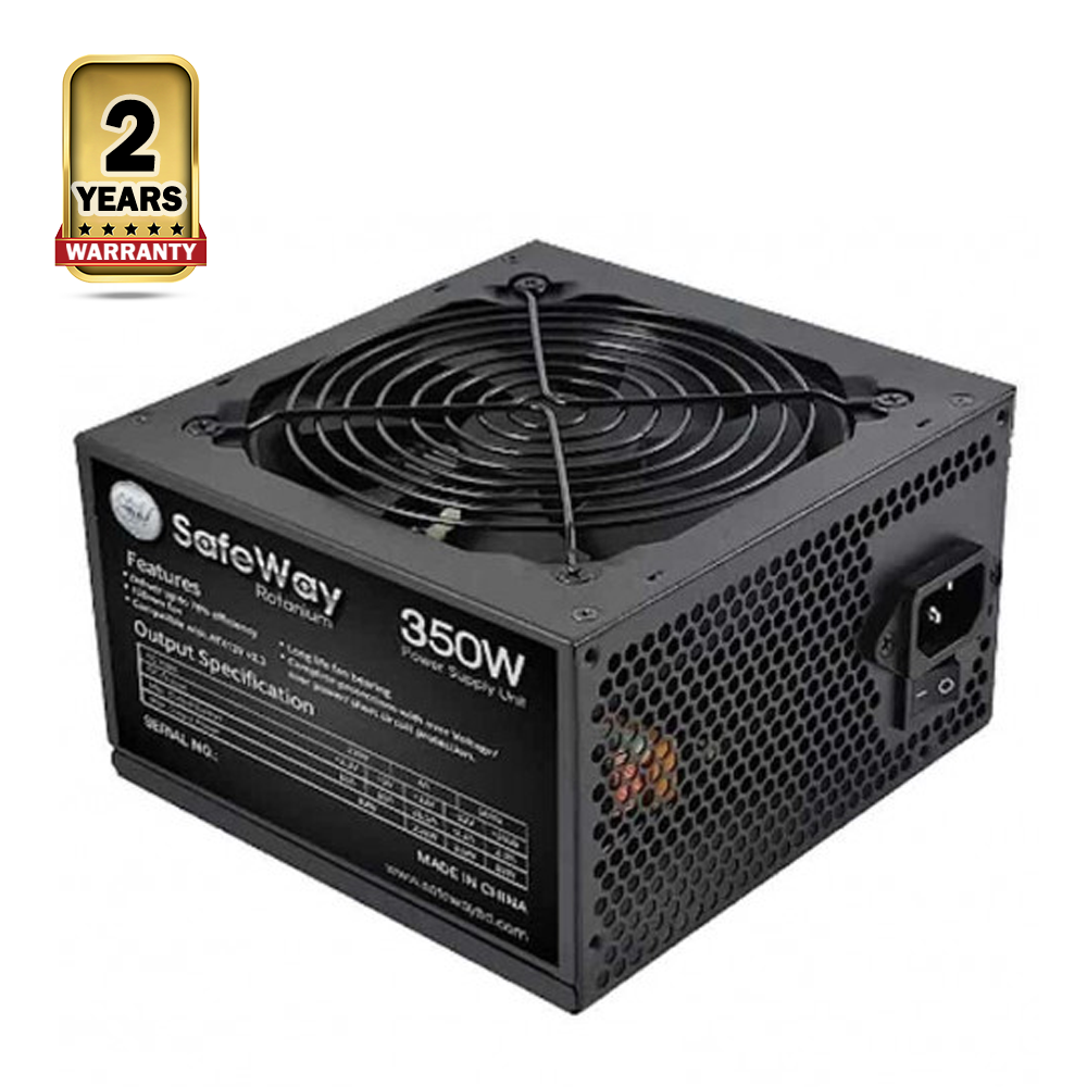 Safeway Rotanium 350W ATX Power Supply - Black