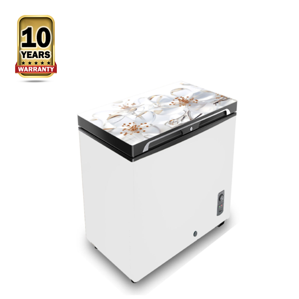 Vision RE-250 Deep Freezer - 250 Liters - White Ice Flower