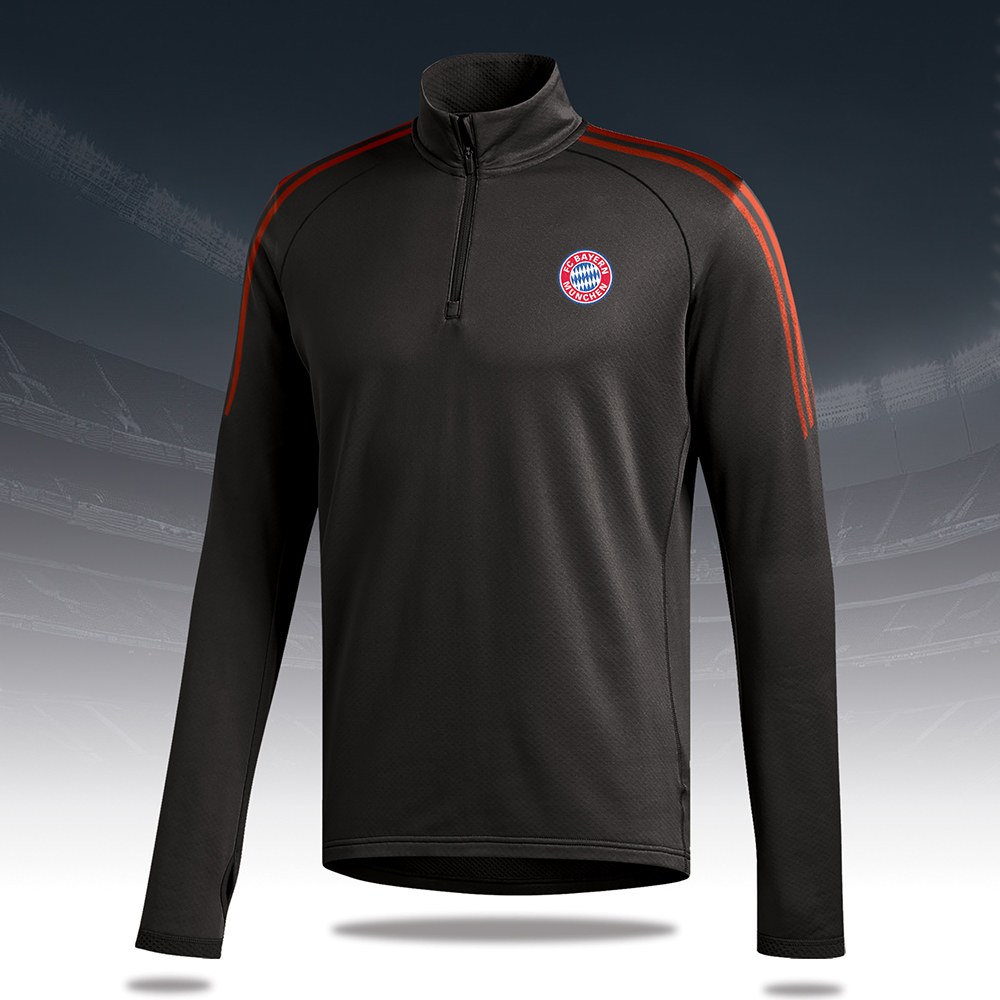 Bayern Munich Poly Cotton Full Sleeve Training Jersey - Black - BYN FS
