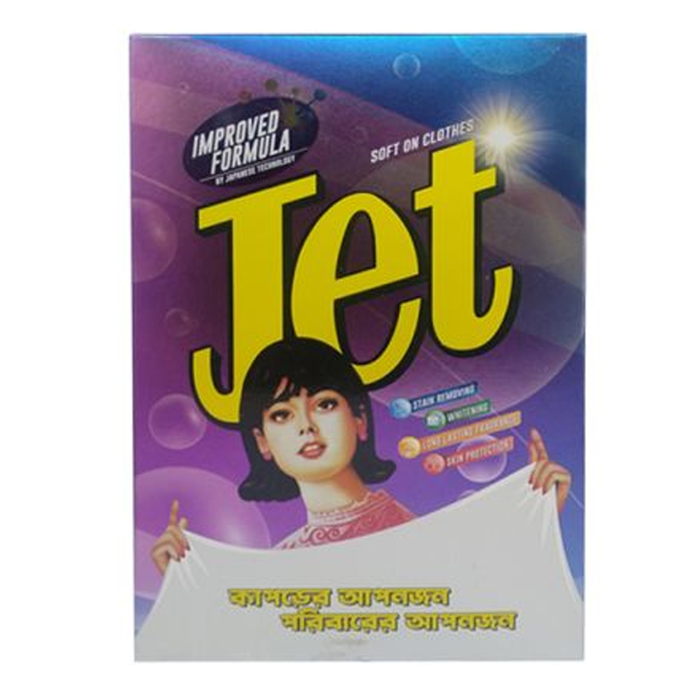 Jet Improved Formula Detergent Powder Paper Pack – 500gm