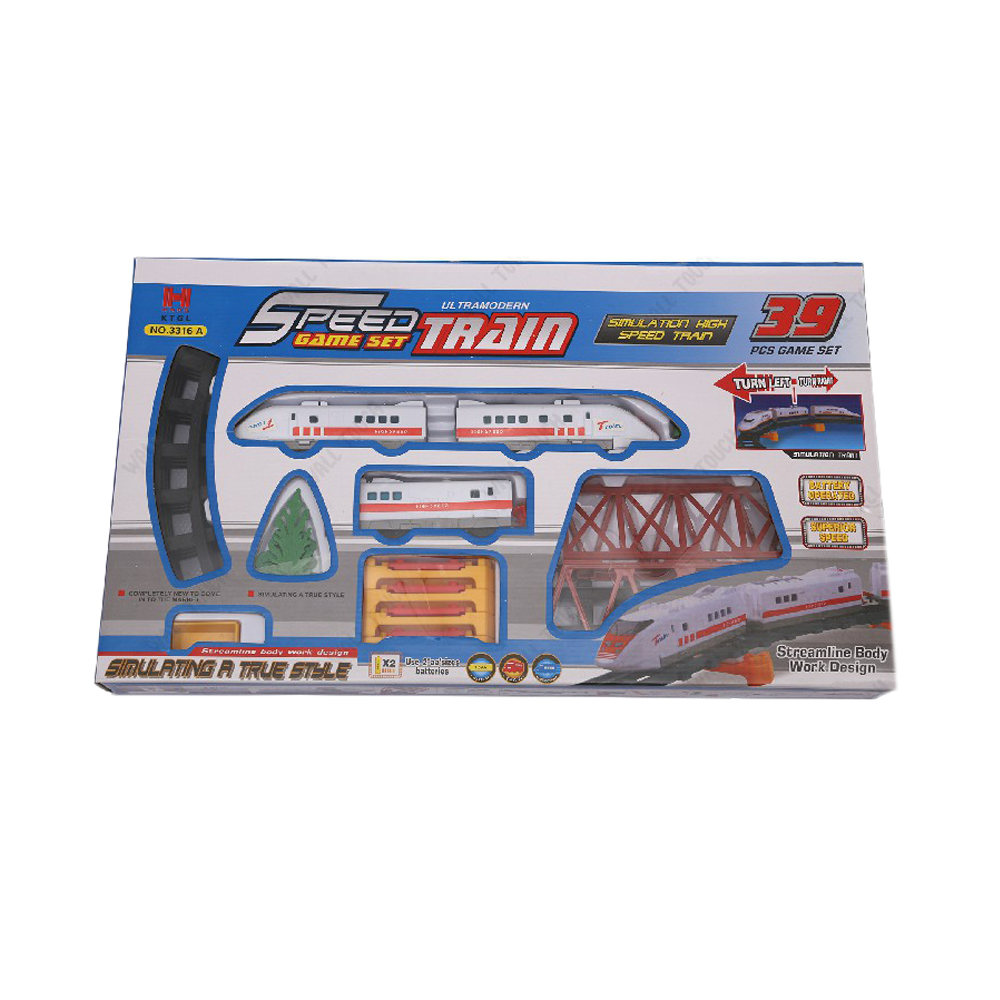 Plastic Battery Operated Simulation Bullet Train With Accessories - Multicolor - 100813383