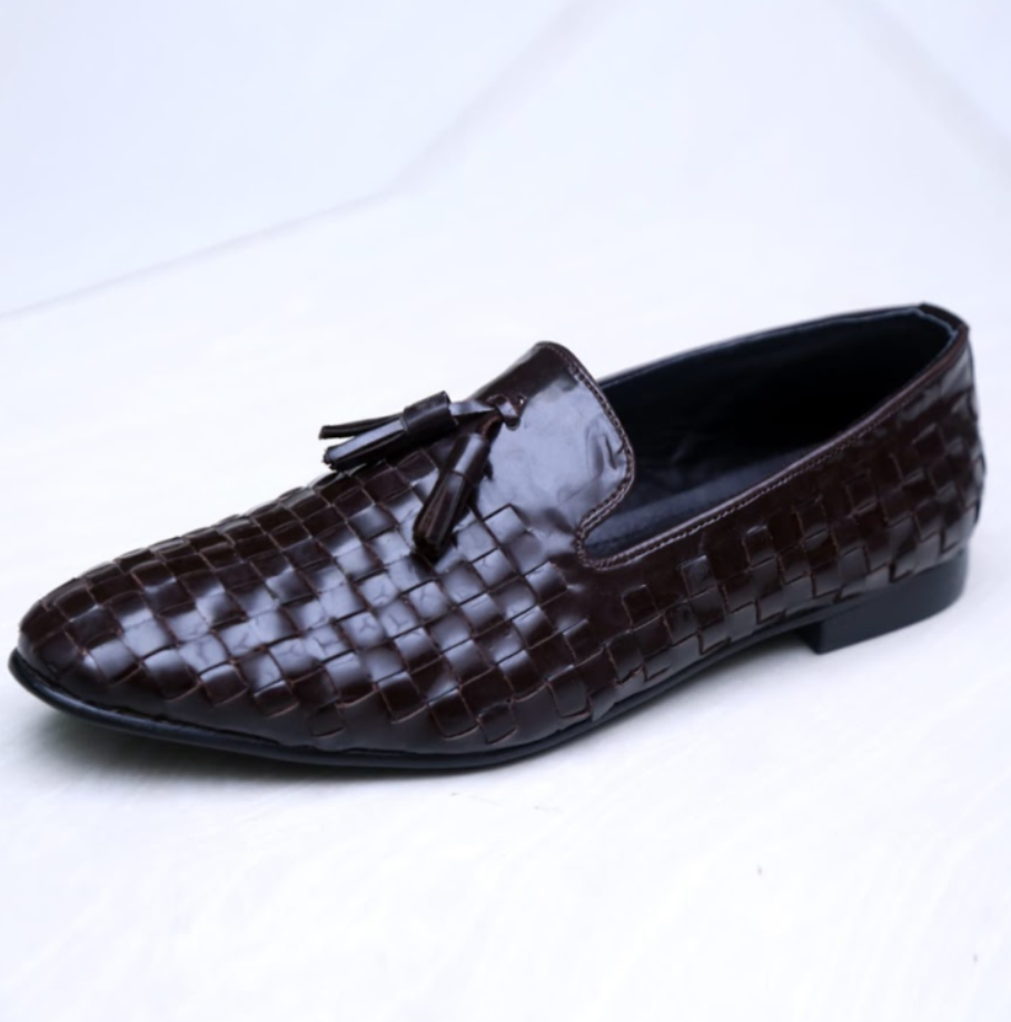 PU Leather Loafer Shoes for Men - Chocolate - A95