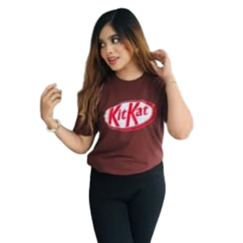 Cotton T-Shirt for Women - Maroon - LG-123