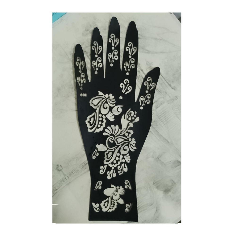 Mehedi Henna Hand Stencil Sticker For Women