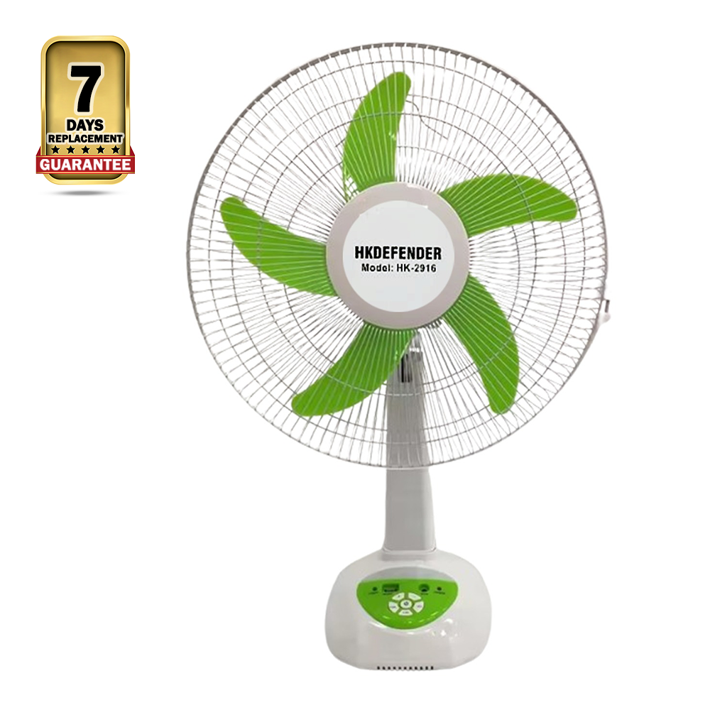 HK Defender 2914 China Fittings Rechargeable Fan - 14 Inch - Green