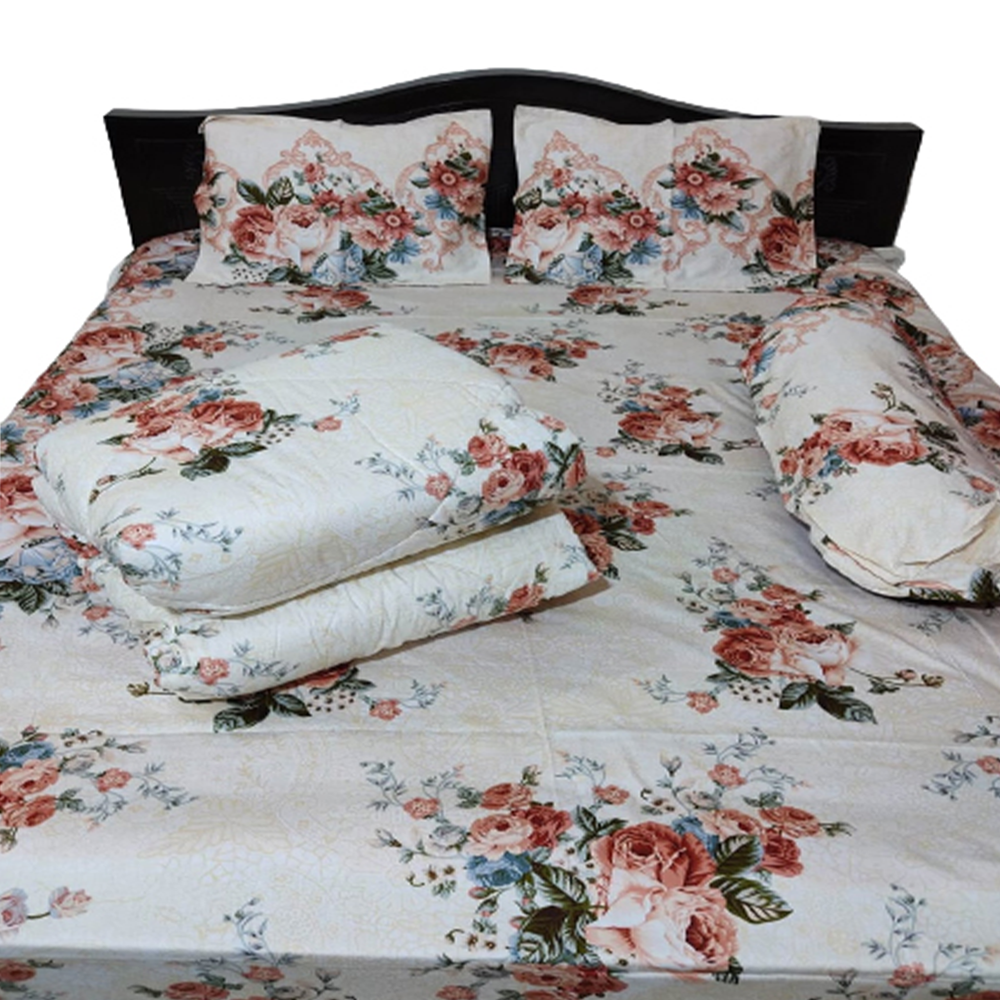 Twill Cotton King Size Comforter - Multicolor - CM-T17