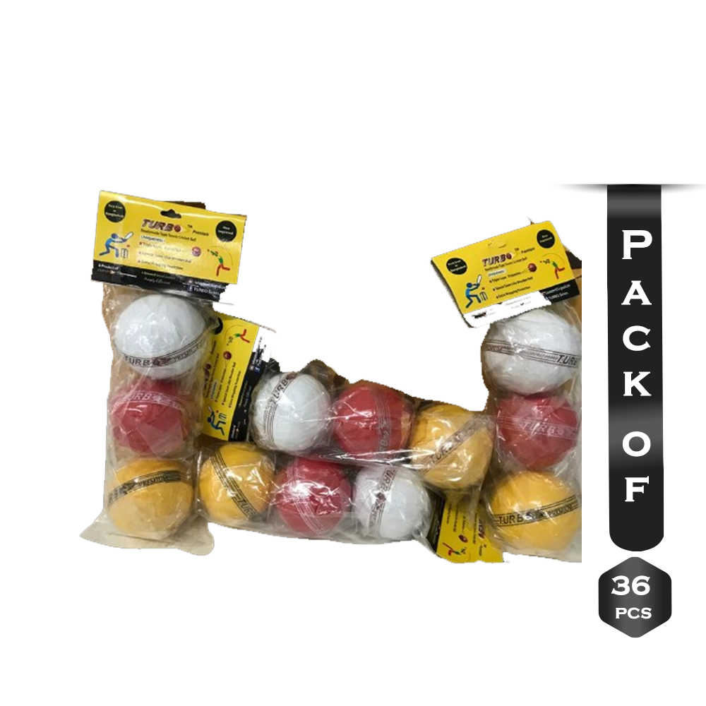 Pack of 36 pcs TURBO Premium Tape Tennis Ball 