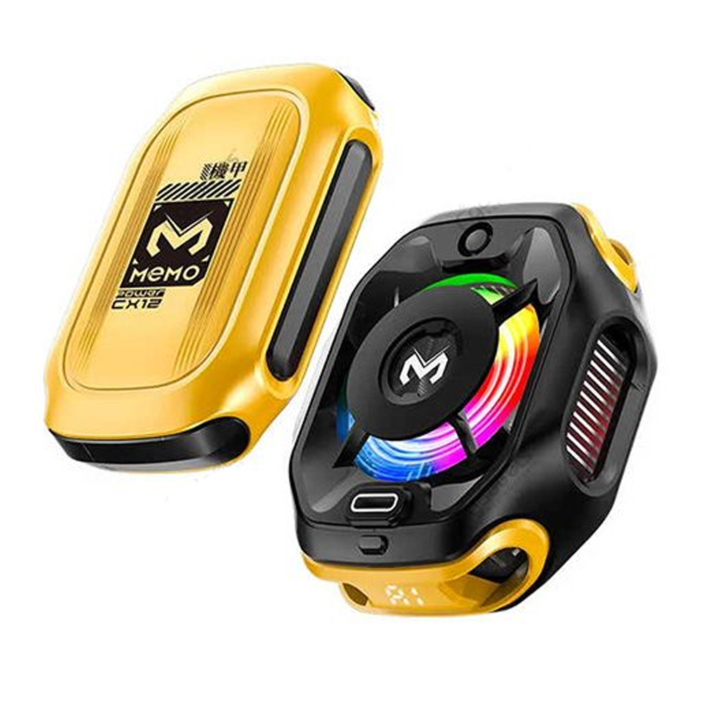 MEMO CX12 Mobile Cooler Radiator with Digital Display and Battery - Black and Yellow