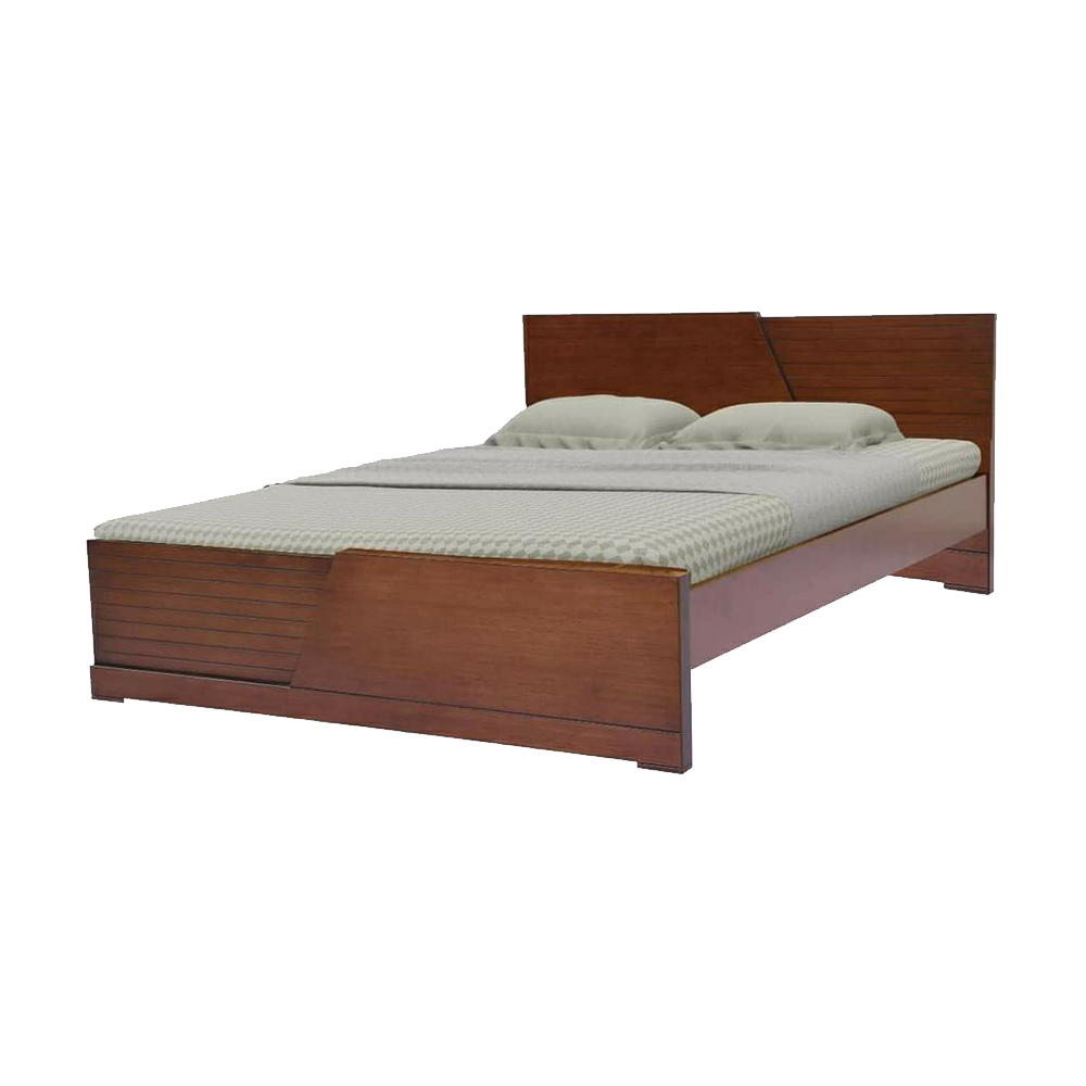 Malaysian Processed Wood Double Size Bed - 5'*7' Feet