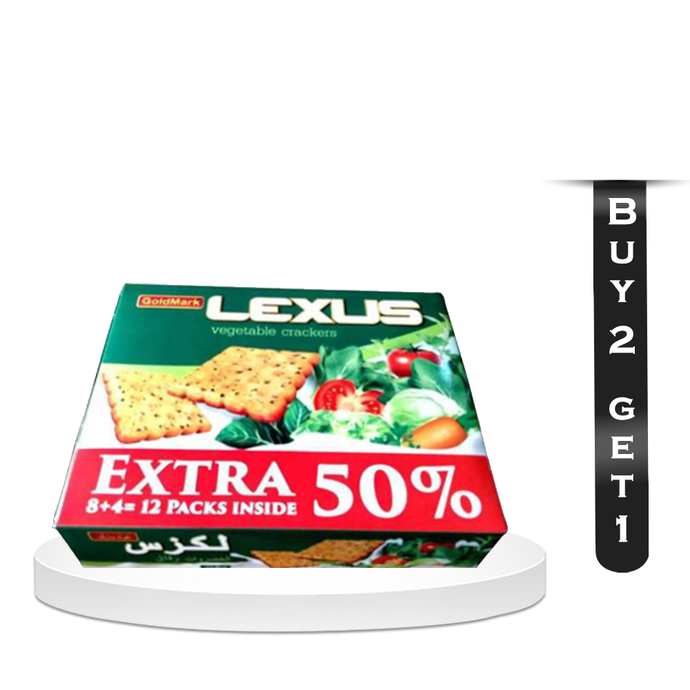 Buy 2 Get 1 Free Goldmark Lexus Biscuit Vegetable Crackers 240gm