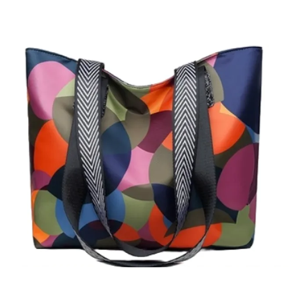 Oxford Nylon Tote Shoulder Bag for Women - Multicolor