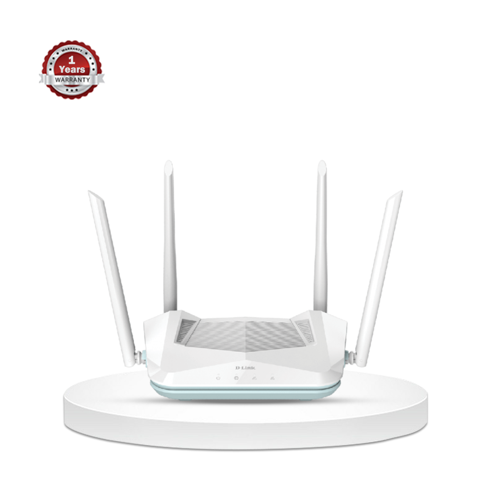 D-Link R15 AX1500 Wi-Fi 6 Eagle PRO AI Dual-Band Smart Router - White