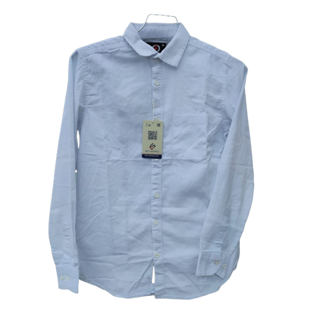 Oxford Cotton Full Sleeve Shirt For Men - Sky Blue - OP52