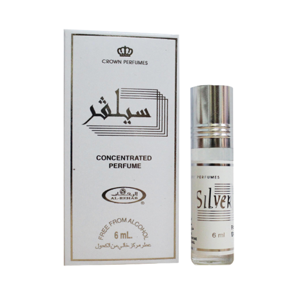 Al Rehab Silver Perfume Attar For Men - 6 ml