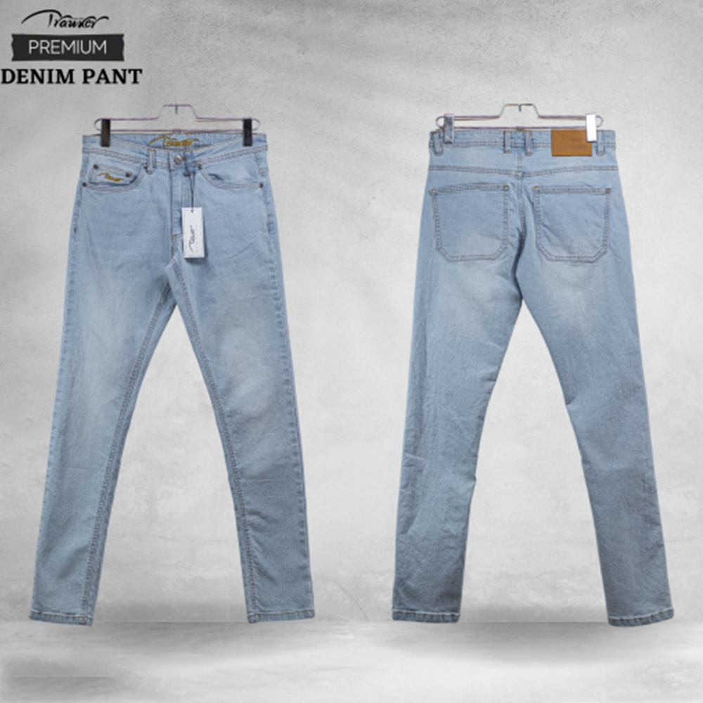 Stretch Denim Jeans Pant For Man - Sky Blue