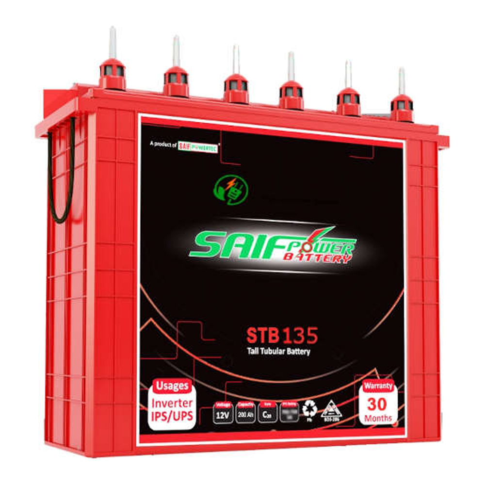Saif Power STB135 Tall Tubular IPS Battery