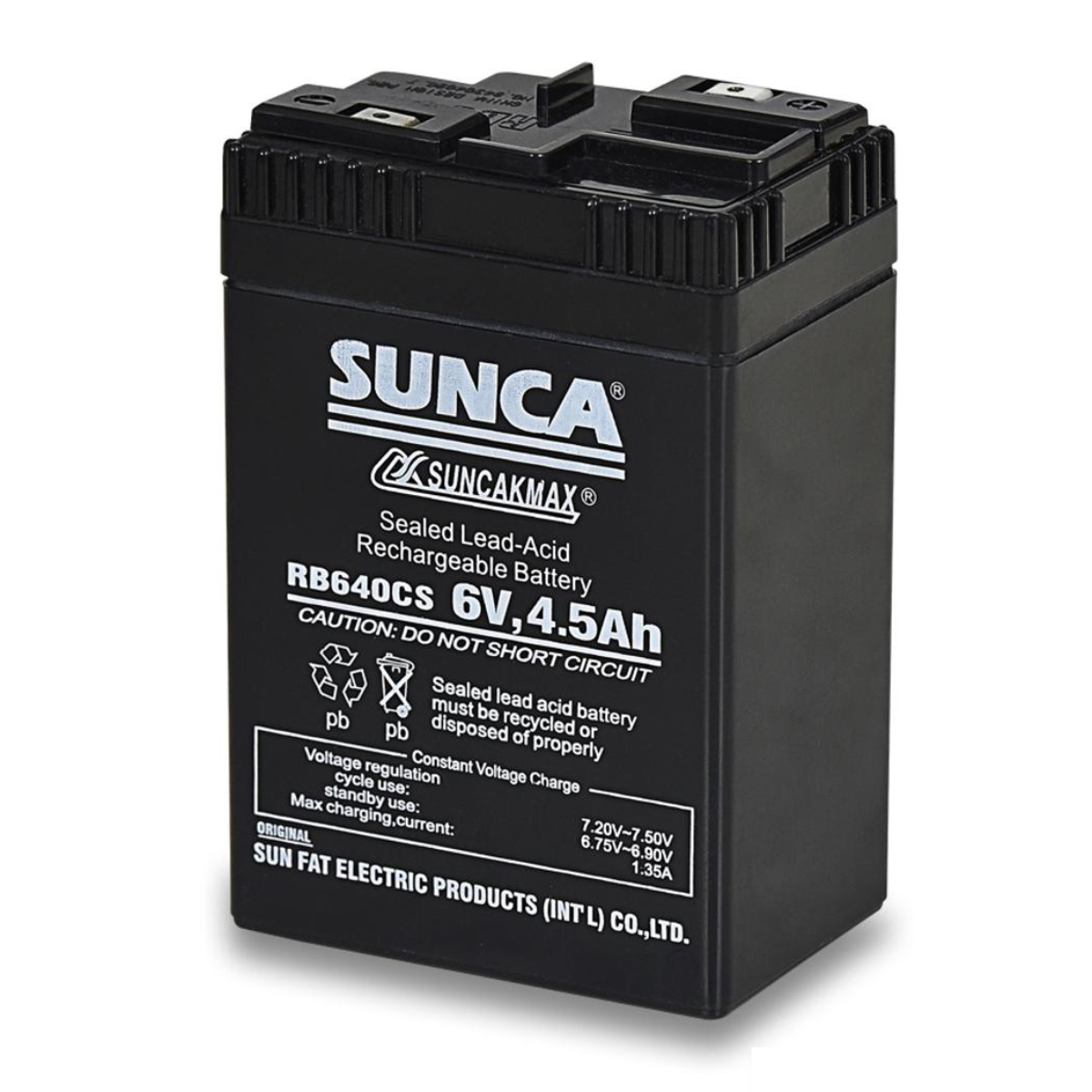 Sunca 6V4.5 Ampere Rechargeable Sealed Lead-Acid Battery