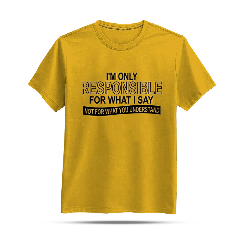 Cotton Half Sleeve T-Shirt - Yellow
