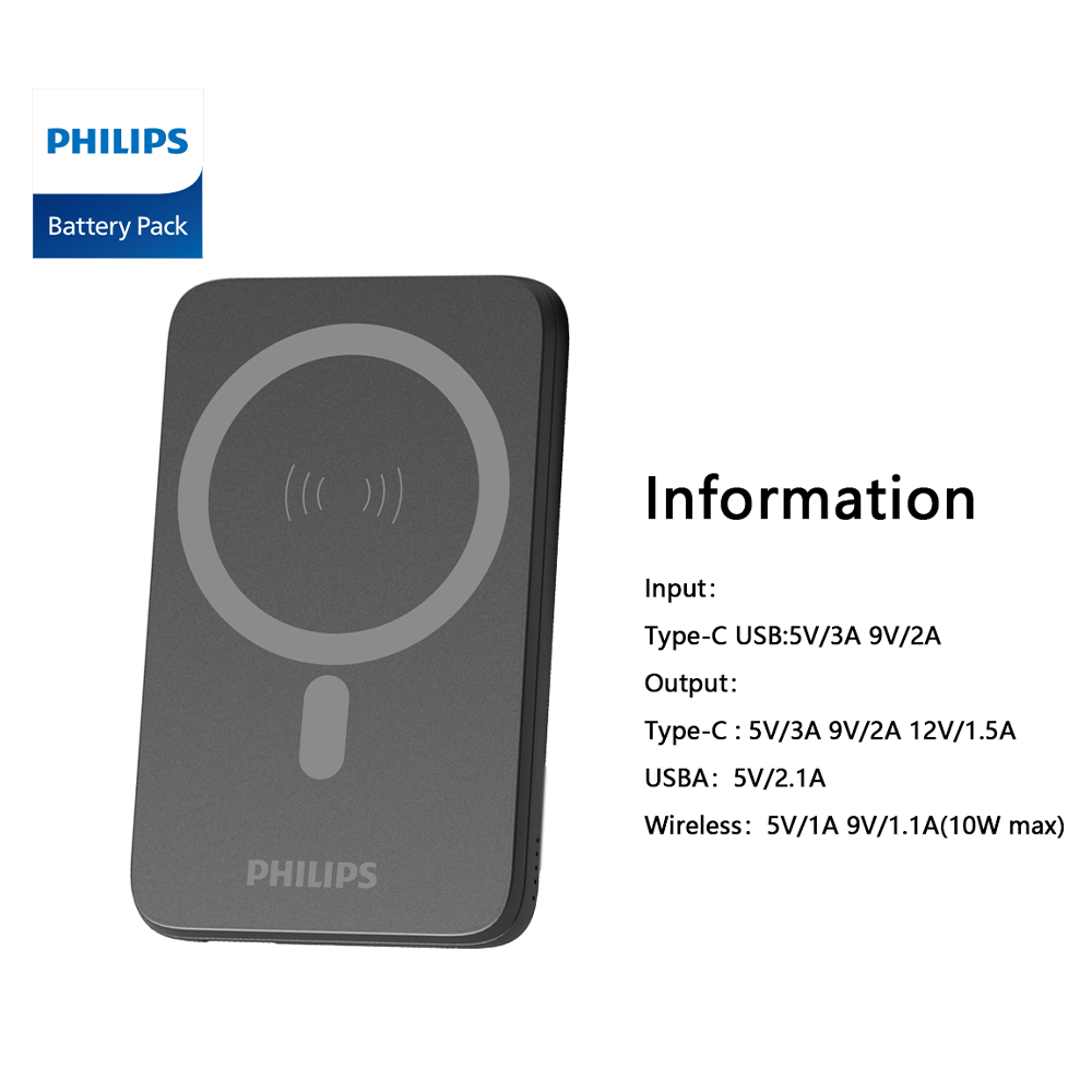 PHILIPS DLP9701 Magsafe Power Bank - 5000mAh - 4895229148963