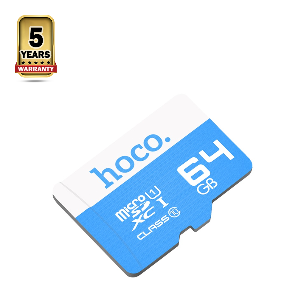 Hoco TF64 High Speed Class 10 U3 Micro SD Memory Card - 64GB - Blue         