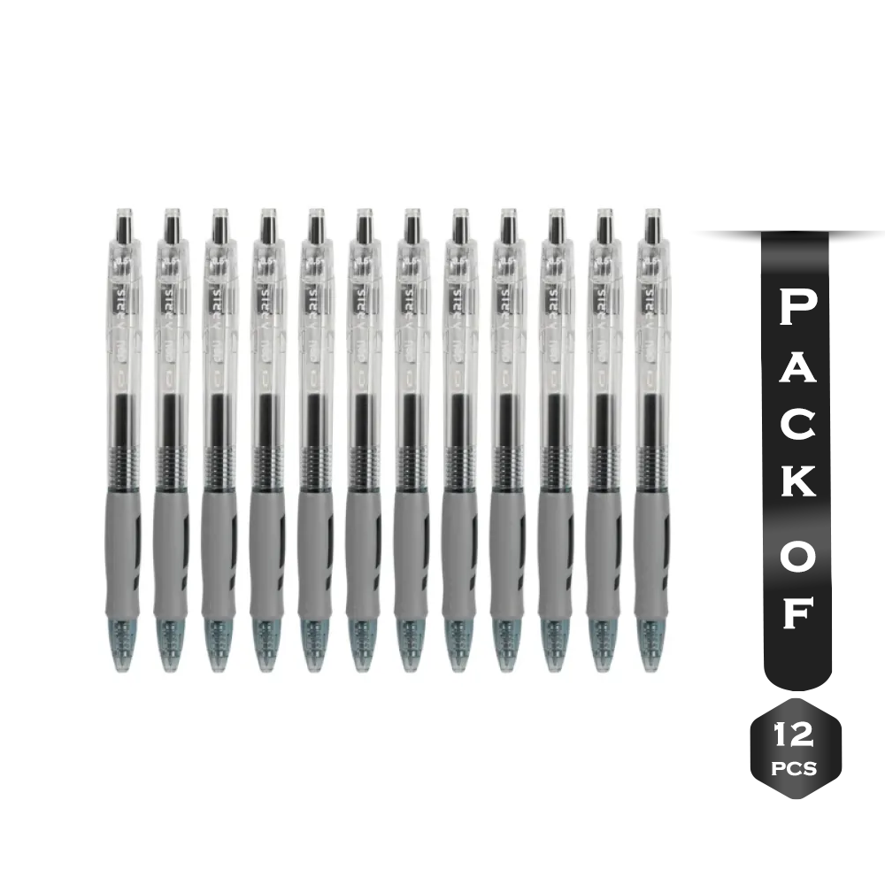 Pack of 12 Pcs Deli EG09-BK Retractable Gel Pen