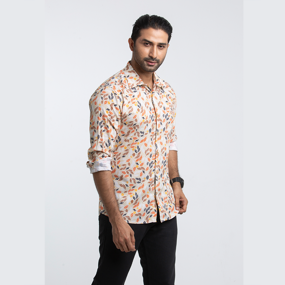 China Linen Full Sleeve Casual Shirt for Men - Multicolor - SP0217