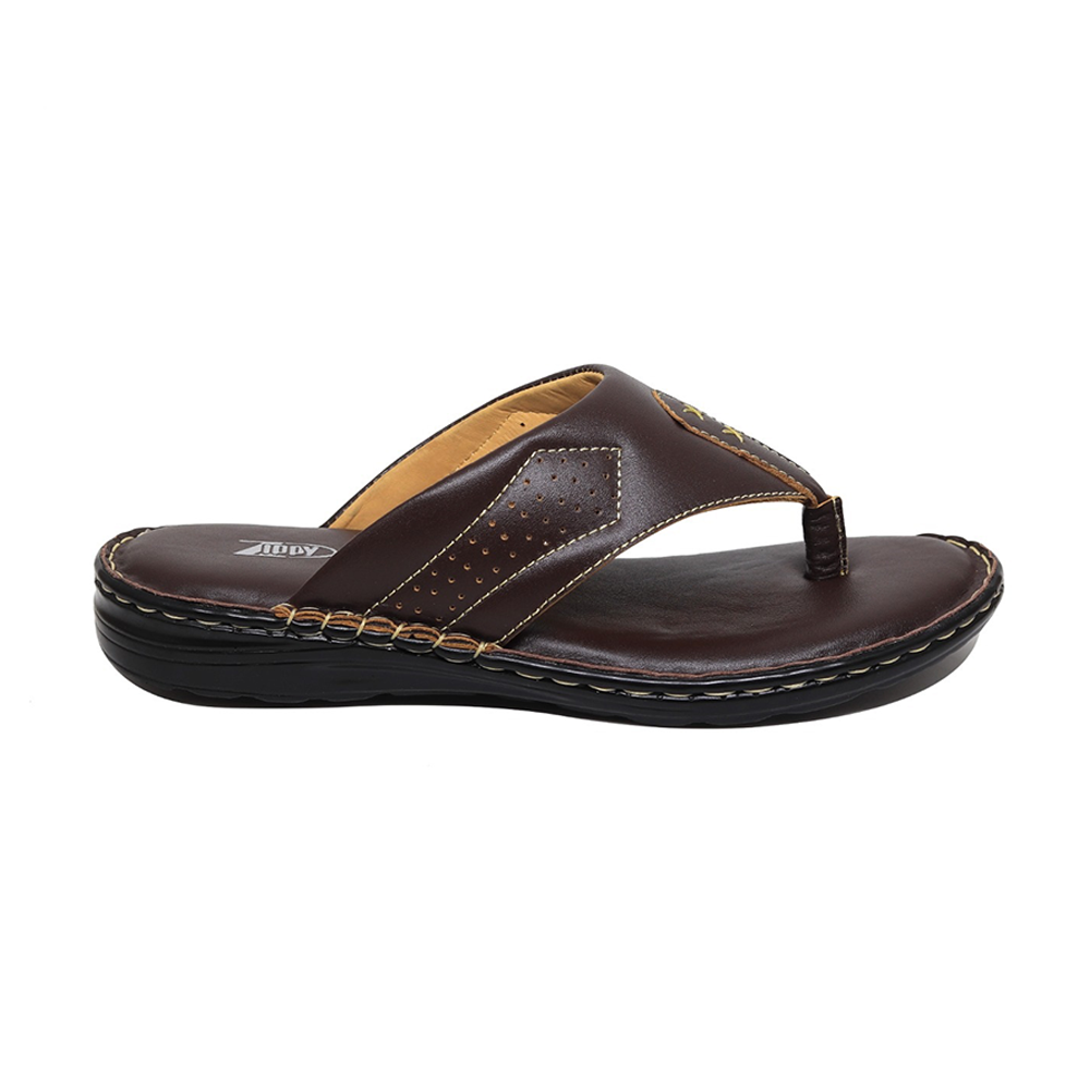 Zing Leather Sandal for Men - Black - 2052C