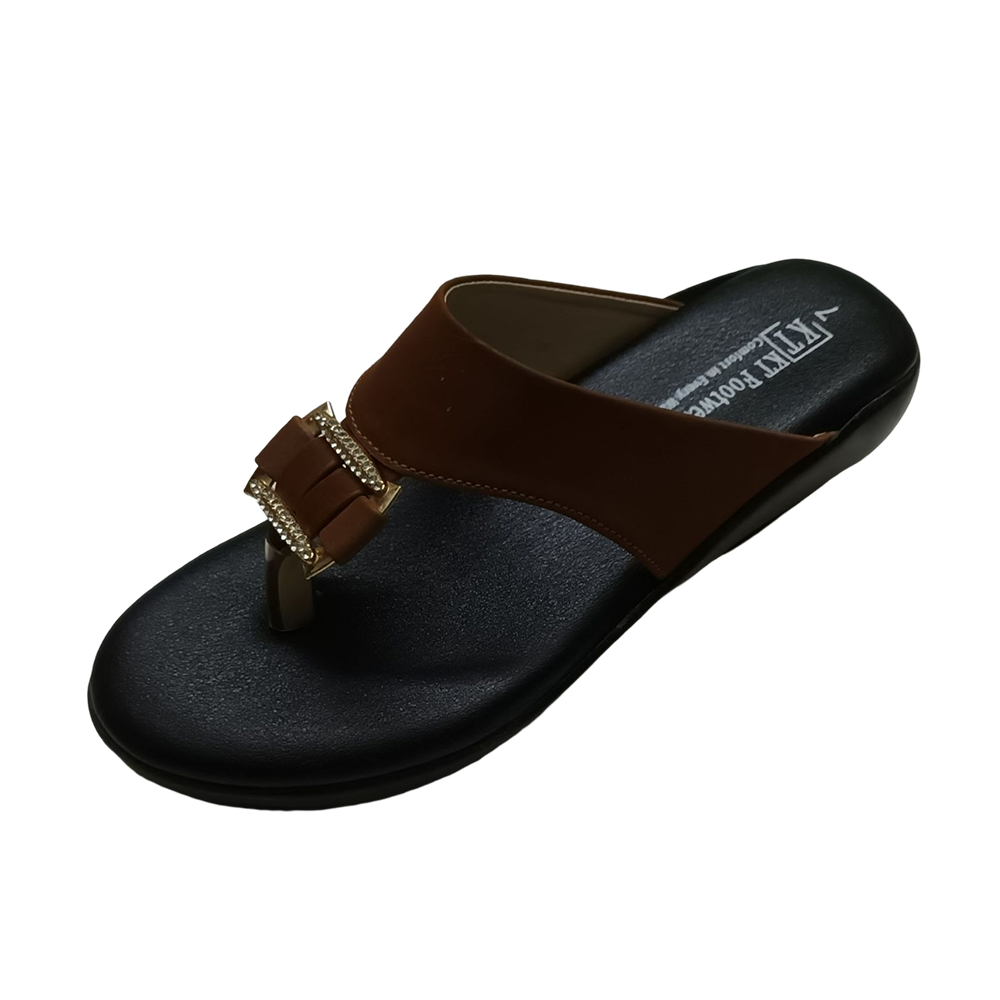 KT KTF L31 Casual Flat Sandal For Women - Coffee