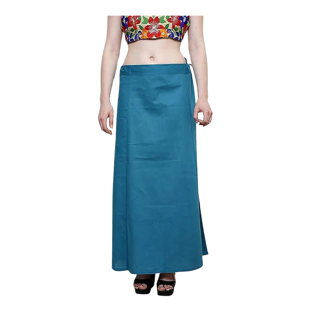 Cotton Saree Petticoat for Women - Rama