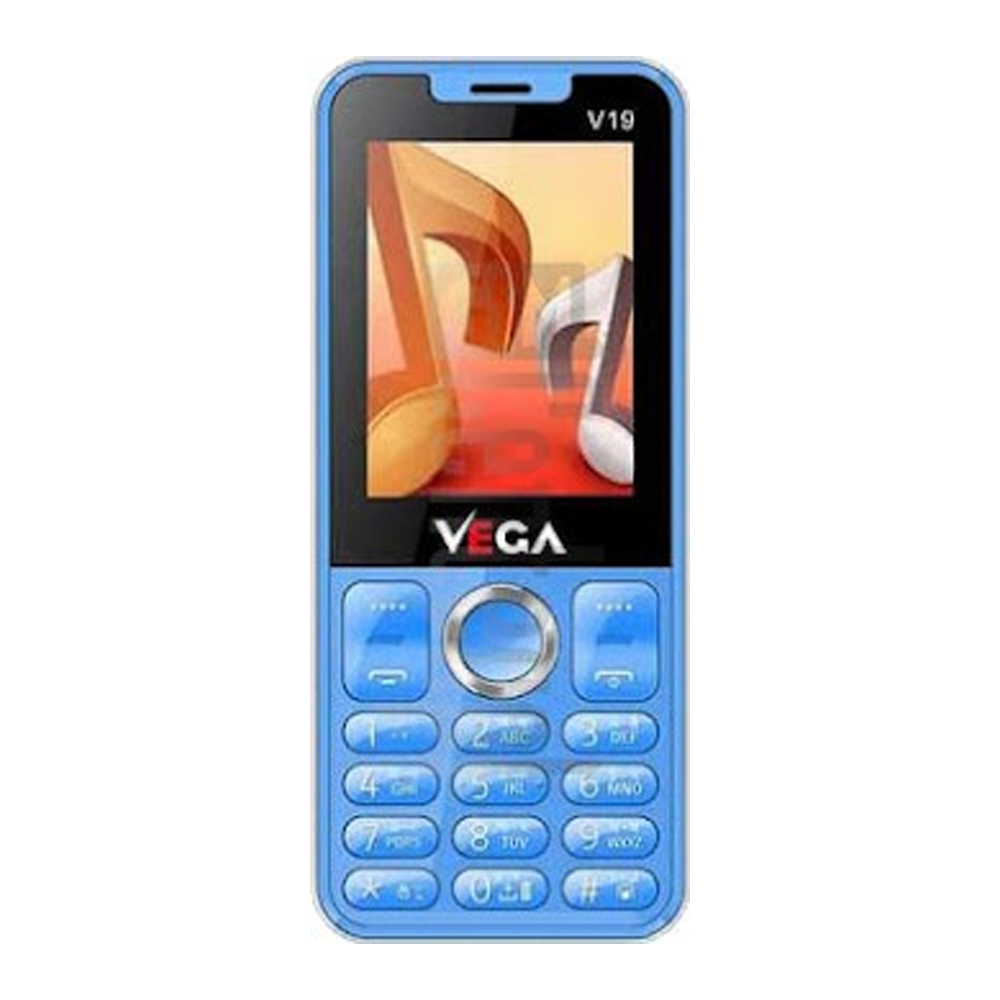 Vega V19 Dual Sim Feature Phone - Light Blue