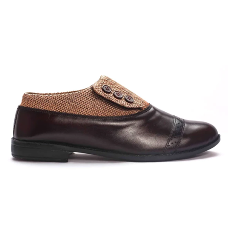 Casual Leather Shoe for Men - Brown - RLS00001