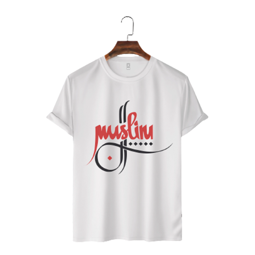 Cotton Half Sleeve T-Shirt For Men - White - TS-207