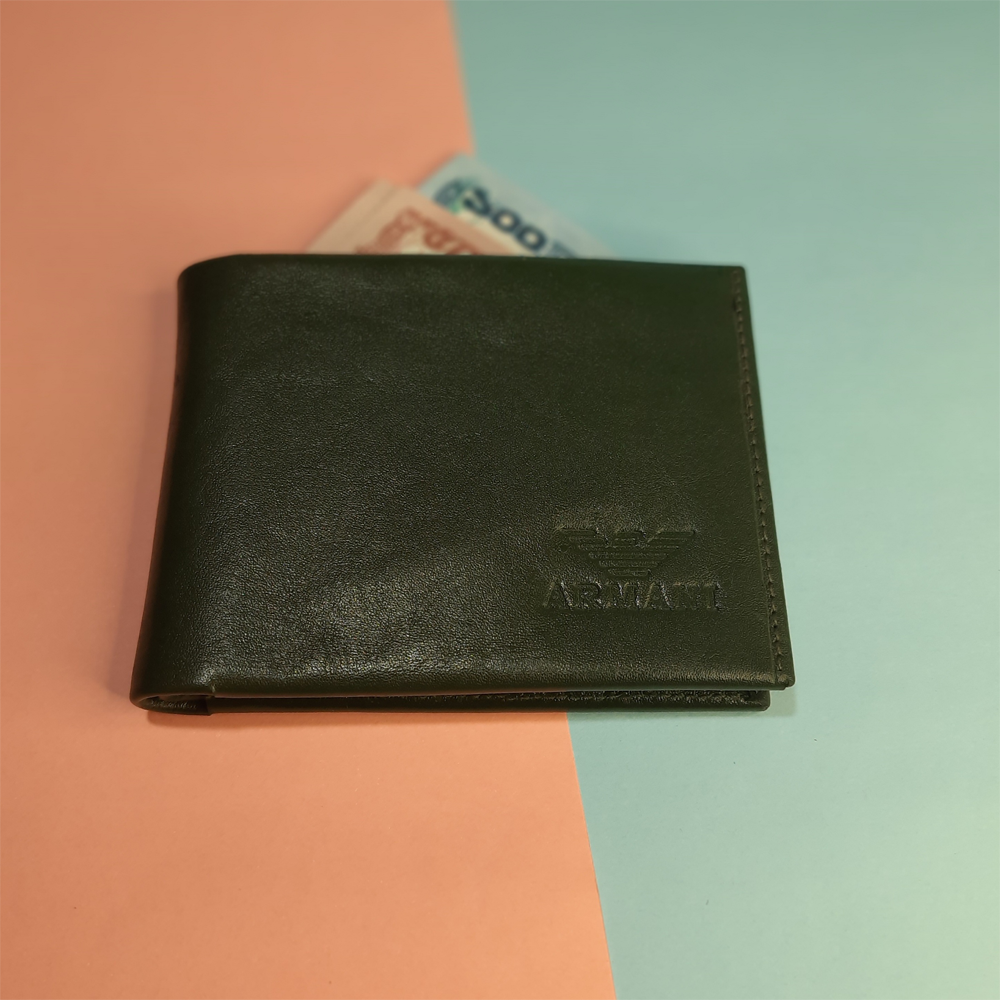Genuine Leather Wallet For Men - Dark Green