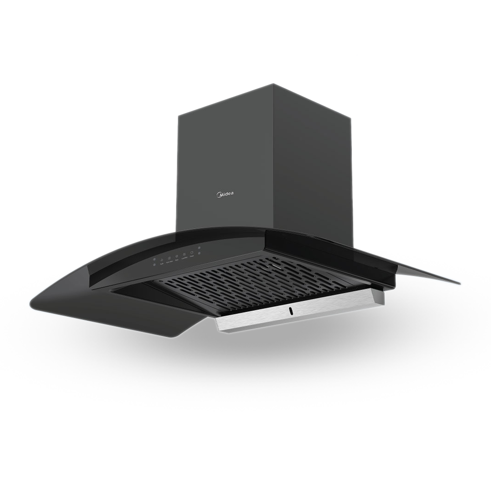 Midea 90V11 Chimney Type Kitchen Hood - 36 Inch - Black