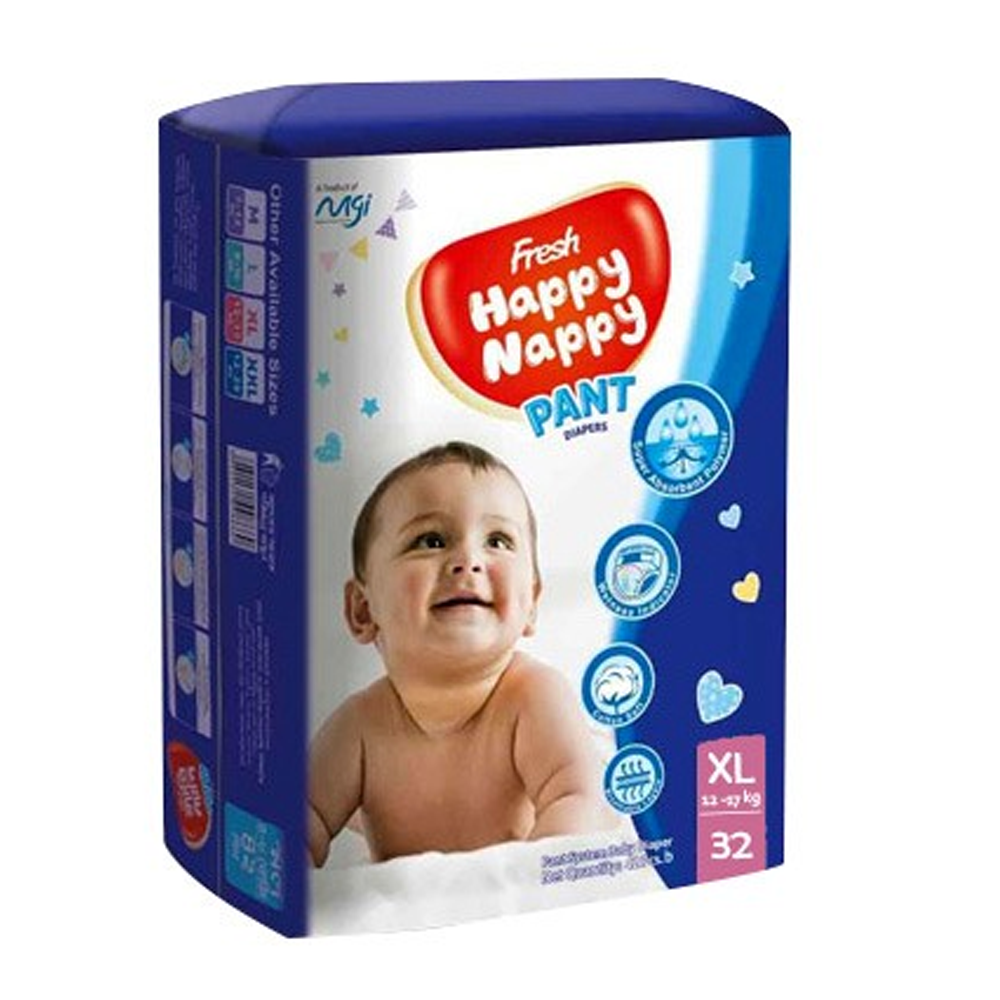 Fresh Happy Nappy Pant Diaper - XL - 12-17 Kg - 32 Pcs