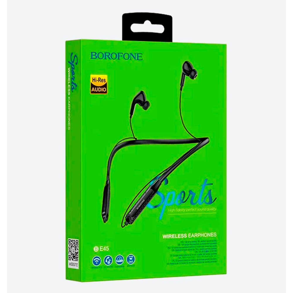 Borofone BE45 Neckband Earphones - Black