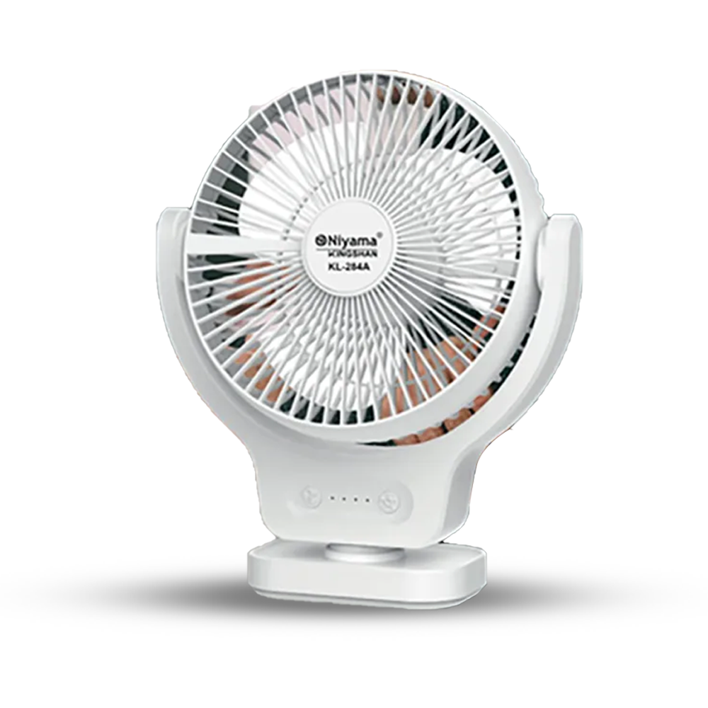 Niyama Kingshan KL-284A Rechargeable Mini Fan With LED Light - White