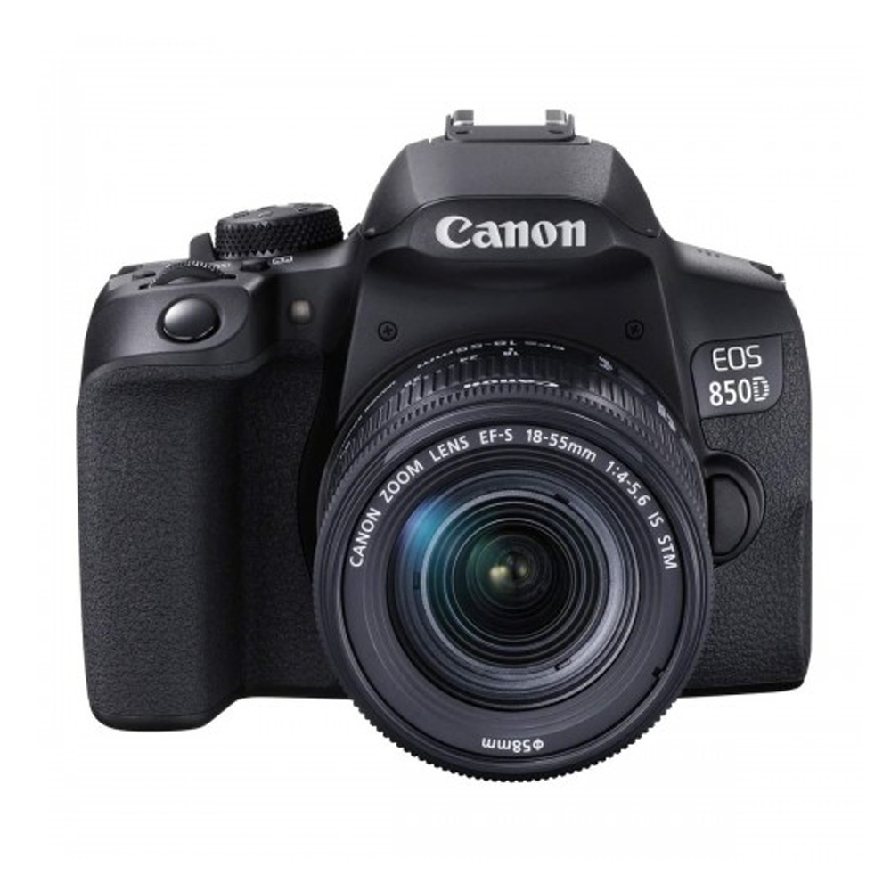 Canon EOS 850D 24.1 MP With 18-55mm IS STM Lens 4K UHD WI-FI Touchscreen DSLR Camera - Black